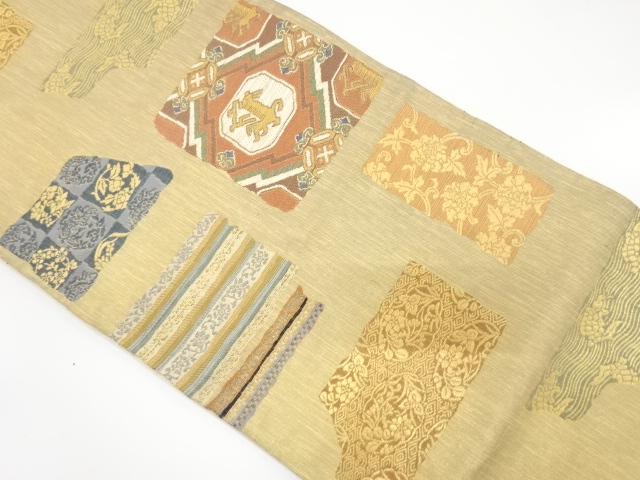 アンティーク　名物裂織り出し袋帯(材料)